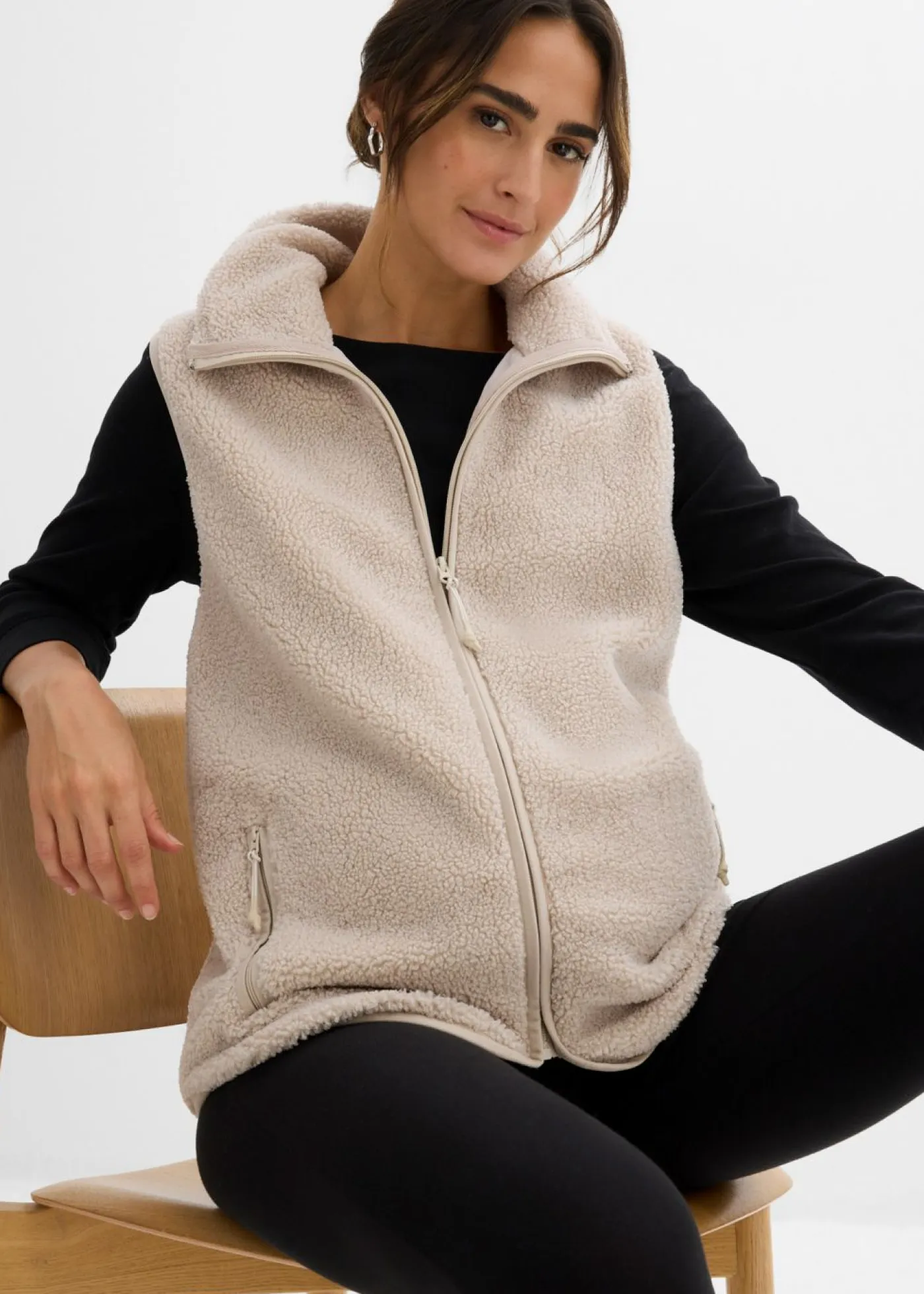 New Chaleco premamá/de porteo 3 en 1 de tejido polar Mujer Premamá