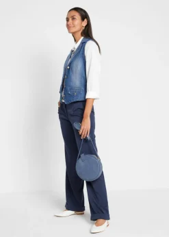Online Chaleco vaquero elástico Mujer Chaquetas Y Abrigos
