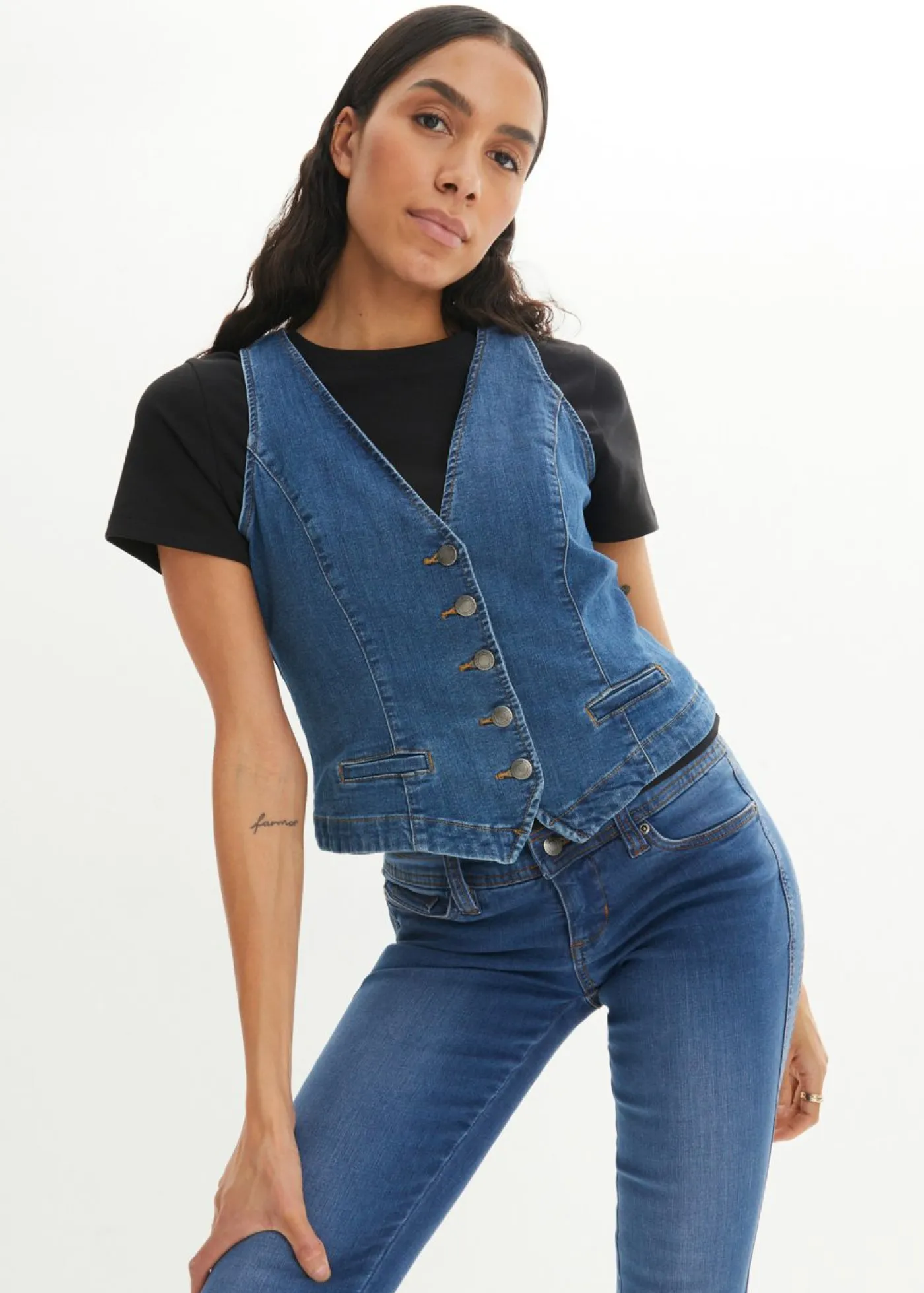 New Chaleco vaquero elástico Mujer Chaquetas Y Abrigos