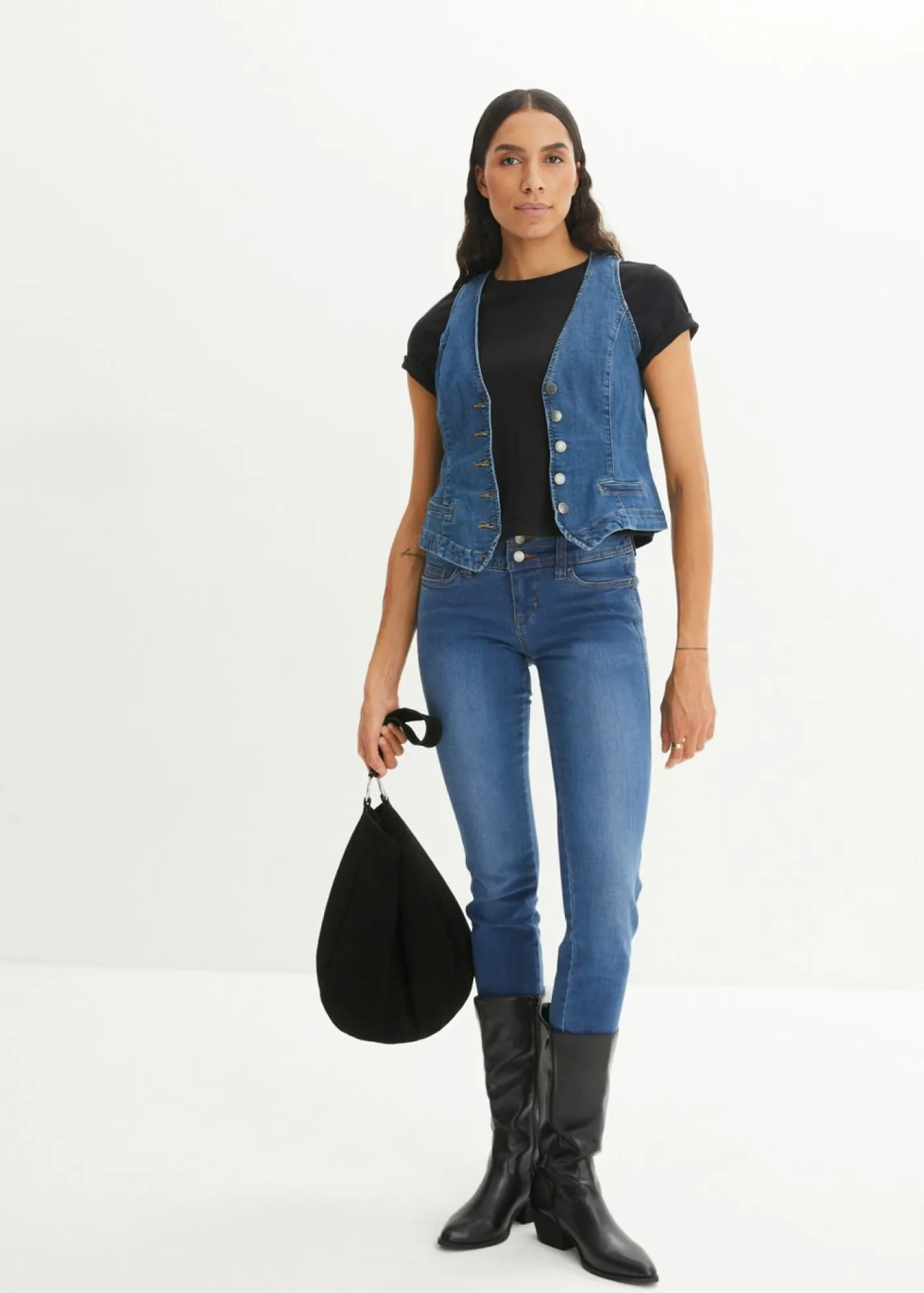 New Chaleco vaquero elástico Mujer Chaquetas Y Abrigos