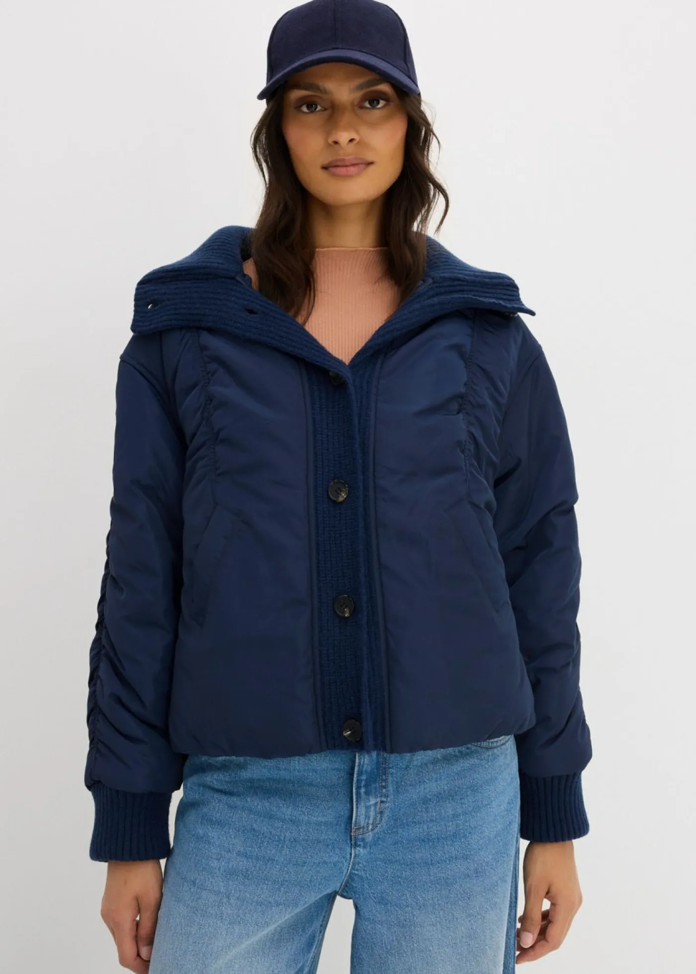 Hot Chaqueta acolchada con puños de punto Mujer Chaquetas Y Abrigos