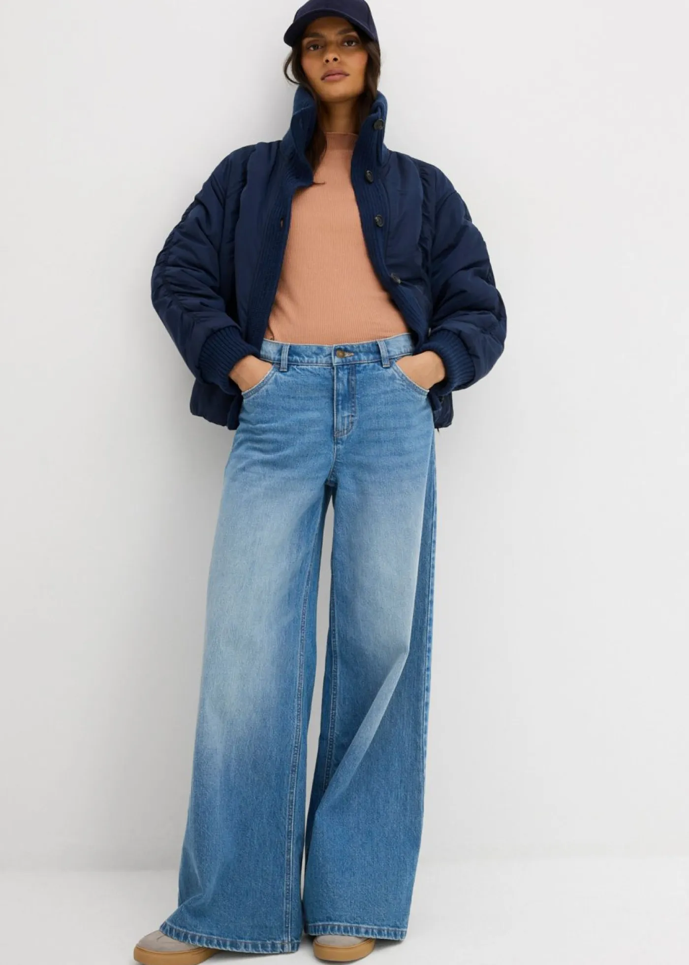 Hot Chaqueta acolchada con puños de punto Mujer Chaquetas Y Abrigos
