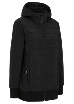 Hot Chaqueta acolchada híbrida con mezcla de materiales, repelente al agua Mujer Ropa Para El Aire Libre|Ropa Deportiva