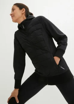 Hot Chaqueta acolchada híbrida con mezcla de materiales, repelente al agua Mujer Ropa Para El Aire Libre|Ropa Deportiva