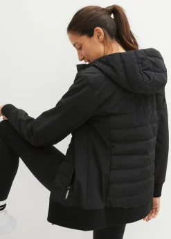 Hot Chaqueta acolchada híbrida con mezcla de materiales, repelente al agua Mujer Ropa Para El Aire Libre|Ropa Deportiva