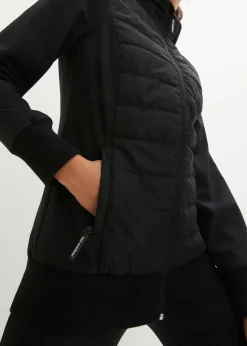 Hot Chaqueta acolchada híbrida con mezcla de materiales, repelente al agua Mujer Ropa Para El Aire Libre|Ropa Deportiva