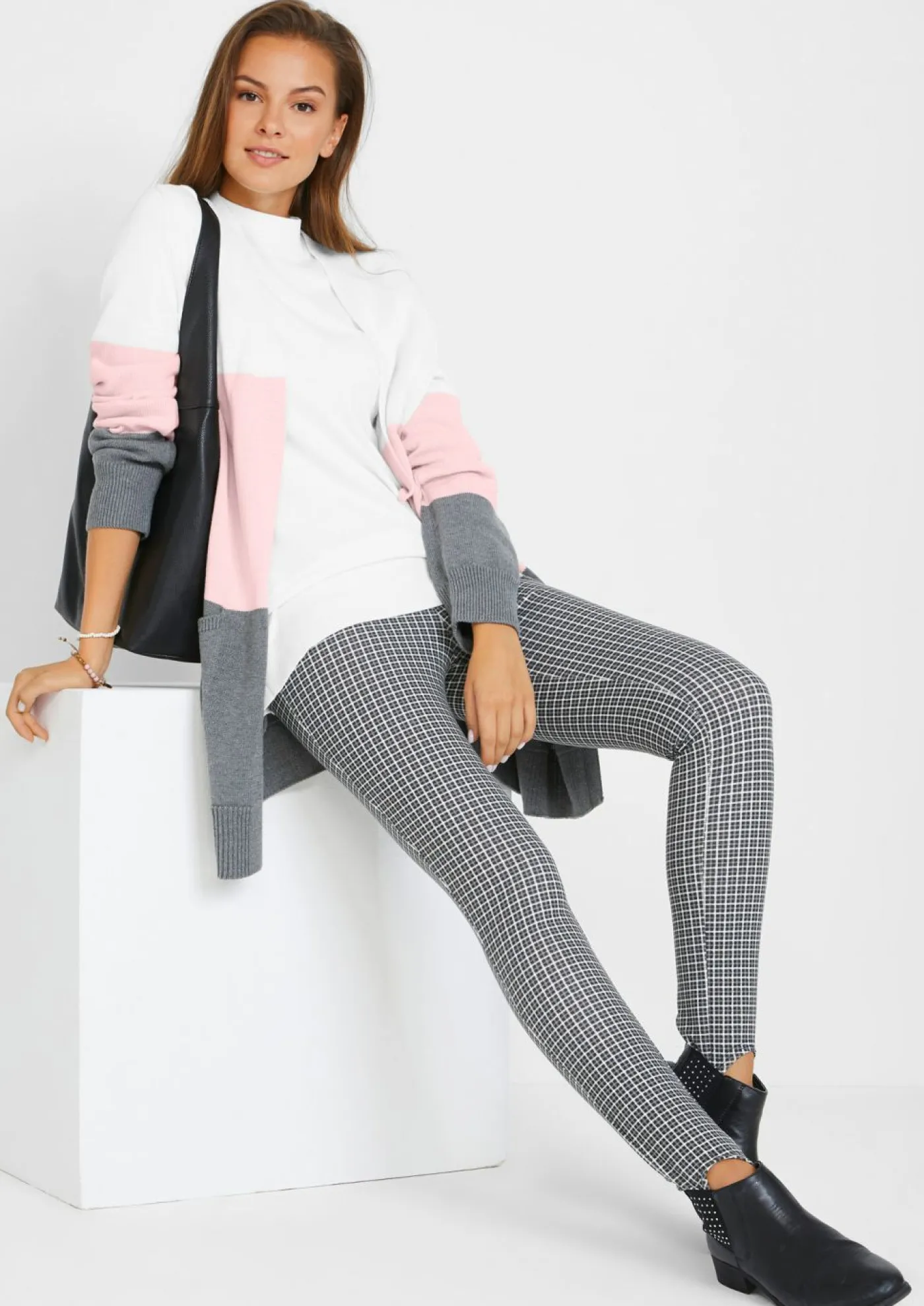 Chaqueta ancha de punto con manga larga Mujer Jerséis|Ropa De Punto