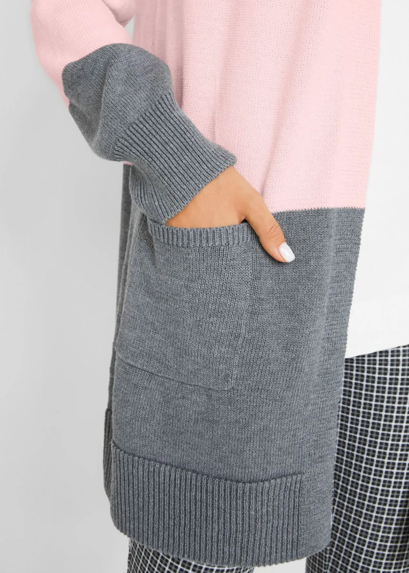 Chaqueta ancha de punto con manga larga Mujer Jerséis|Ropa De Punto