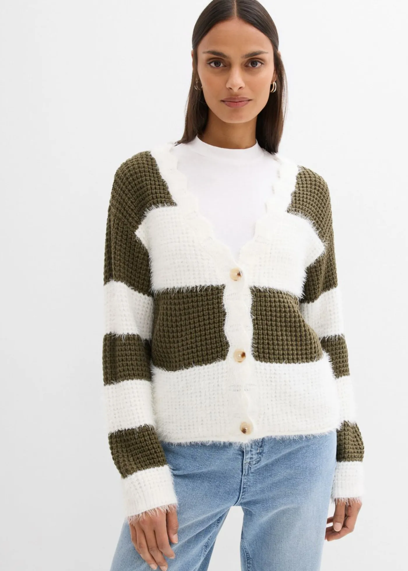 Online Chaqueta ancha de punto grueso Mujer Jerséis|Novedades
