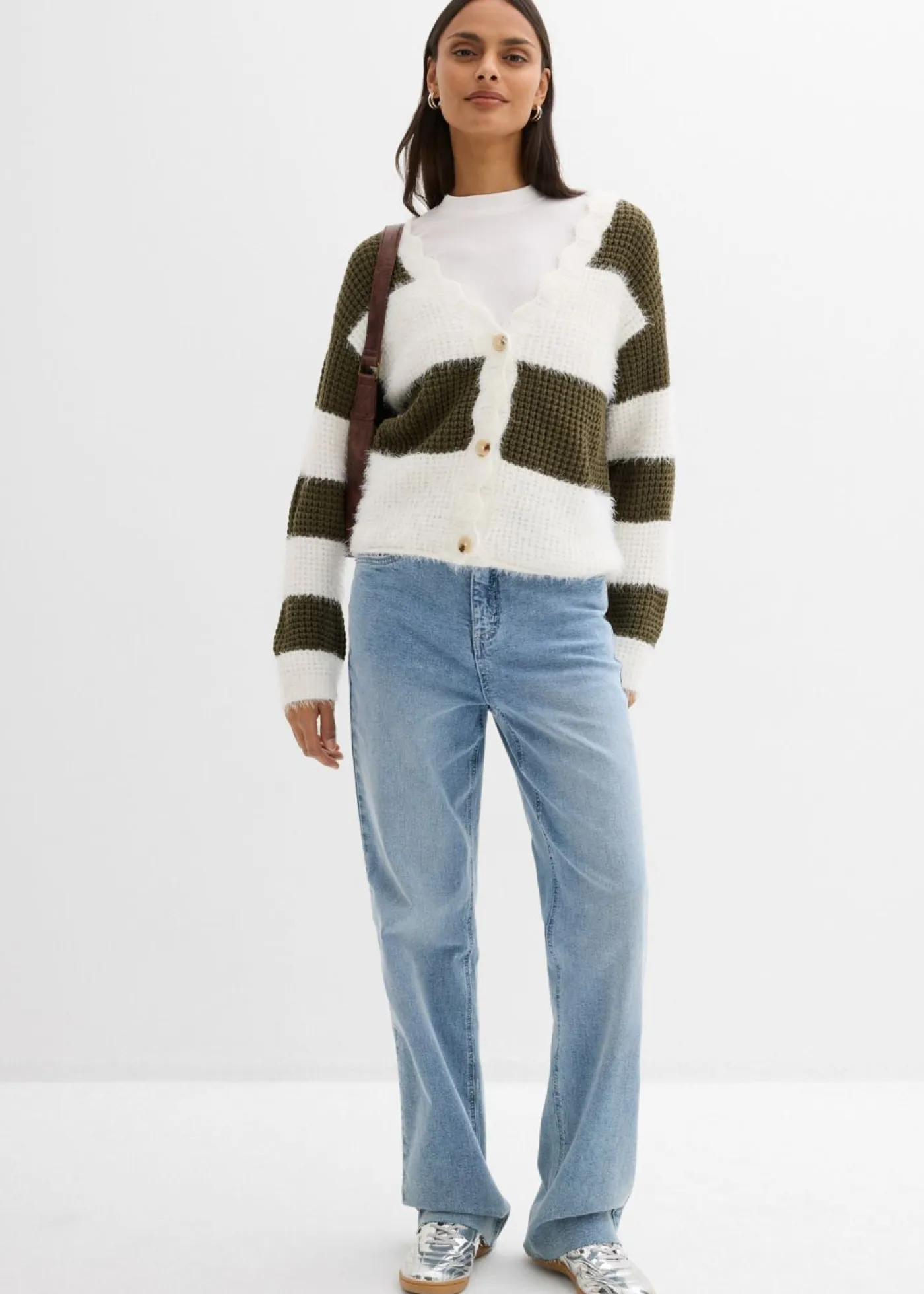 Online Chaqueta ancha de punto grueso Mujer Jerséis|Novedades