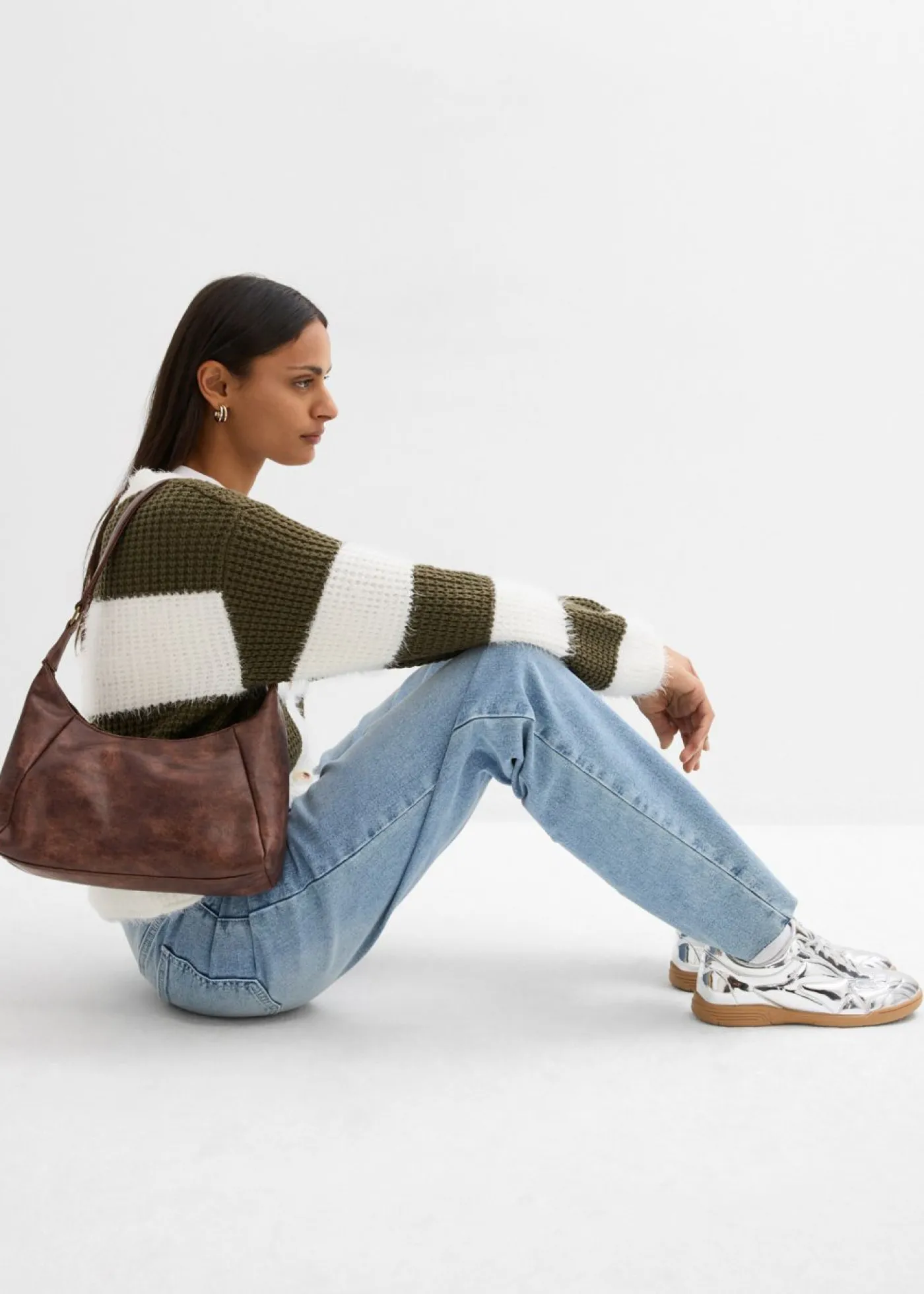 Online Chaqueta ancha de punto grueso Mujer Jerséis|Novedades