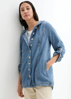 Best Chaqueta camisera con lino refrescante Mujer Chaquetas Y Abrigos