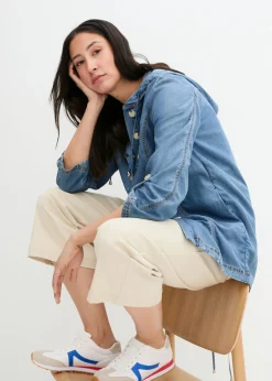 Best Chaqueta camisera con lino refrescante Mujer Chaquetas Y Abrigos