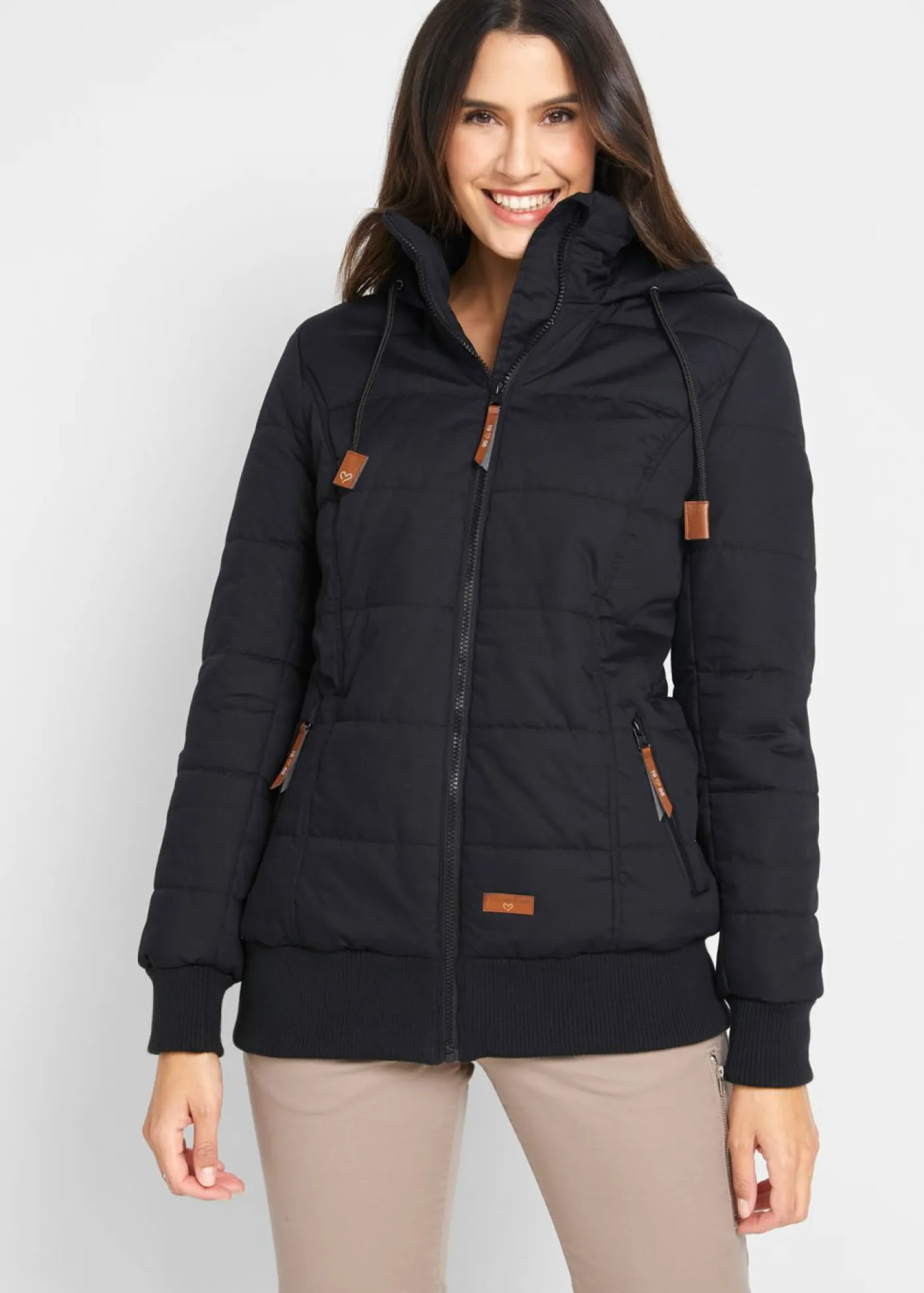 New Chaqueta con detalles de piel sintética para exteriores Mujer Chaquetas Y Abrigos
