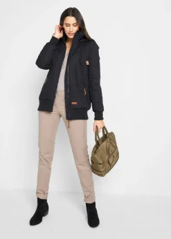 New Chaqueta con detalles de piel sintética para exteriores Mujer Chaquetas Y Abrigos