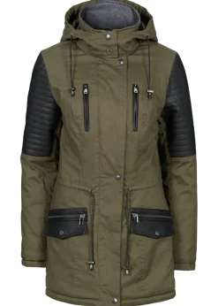 Chaqueta con insertos de piel sintética Mujer Chaquetas Y Abrigos