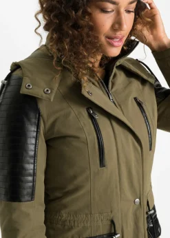 Chaqueta con insertos de piel sintética Mujer Chaquetas Y Abrigos