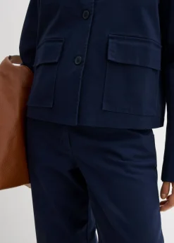 Chaqueta corta de entretiempo de mezcla de algodón orgánico elástico Mujer Esenciales|Chaquetas Y Abrigos