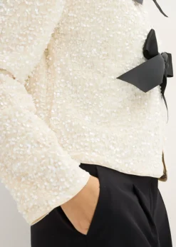 Clearance Chaqueta corta de lentejuelas Mujer Chaquetas Y Abrigos