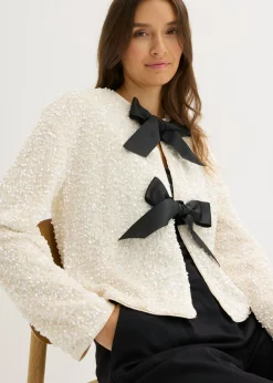 Clearance Chaqueta corta de lentejuelas Mujer Chaquetas Y Abrigos