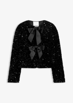 Clearance Chaqueta corta de lentejuelas Mujer Chaquetas Y Abrigos