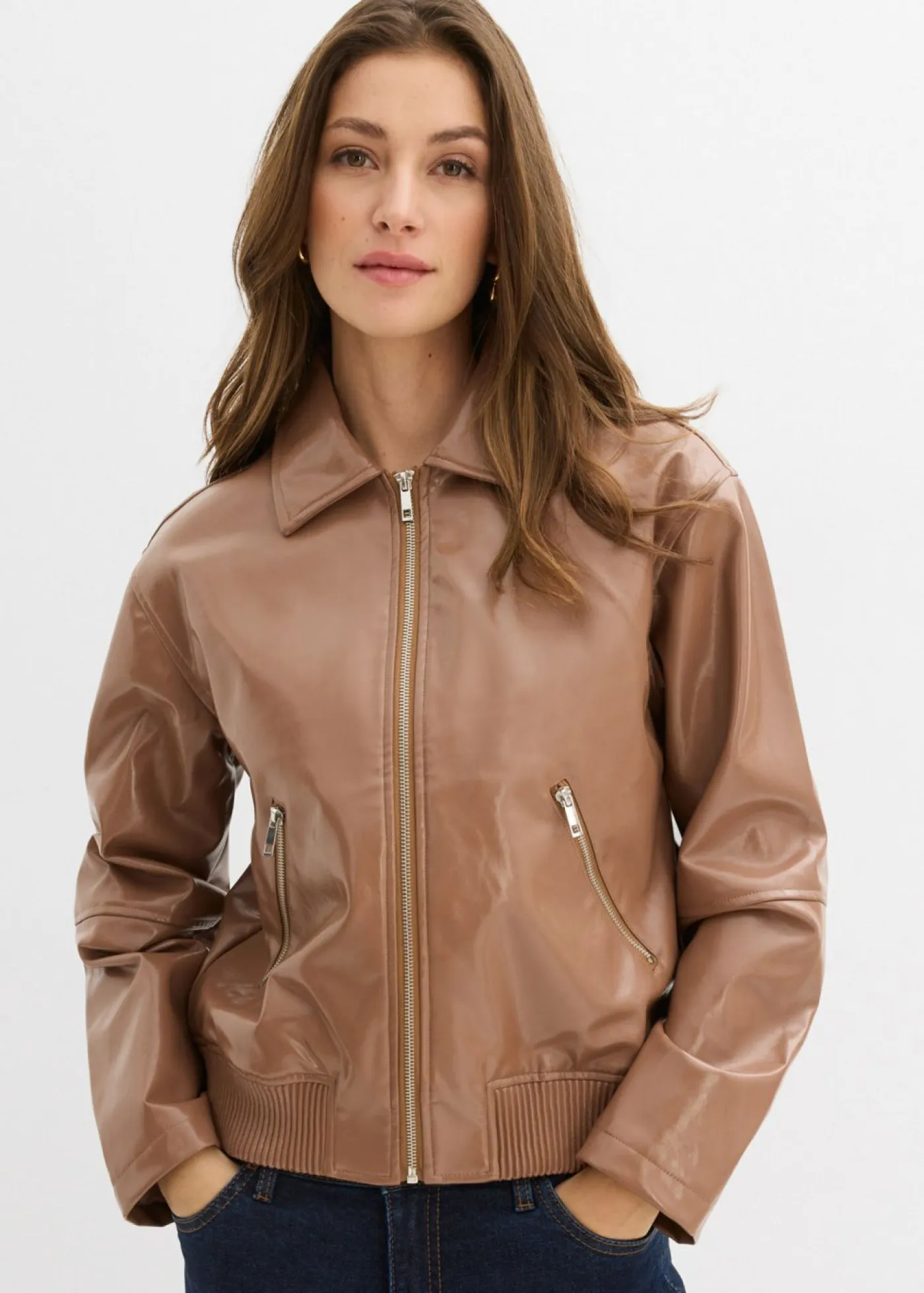 Online Chaqueta corta de piel sintética Mujer Chaquetas Y Abrigos|Novedades