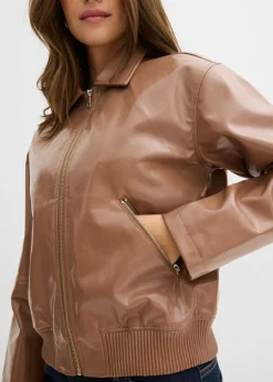 Online Chaqueta corta de piel sintética Mujer Chaquetas Y Abrigos|Novedades