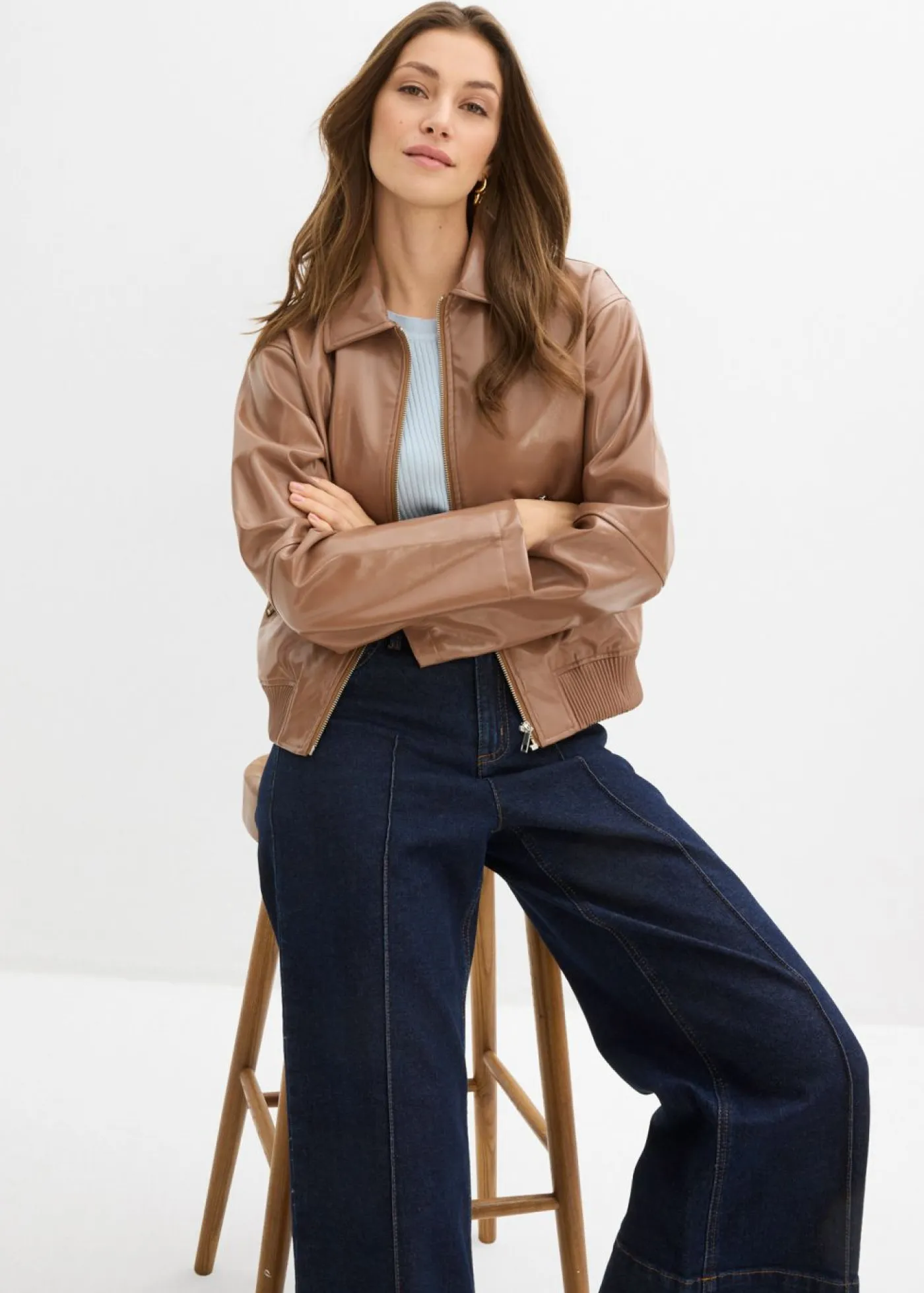 Online Chaqueta corta de piel sintética Mujer Chaquetas Y Abrigos|Novedades