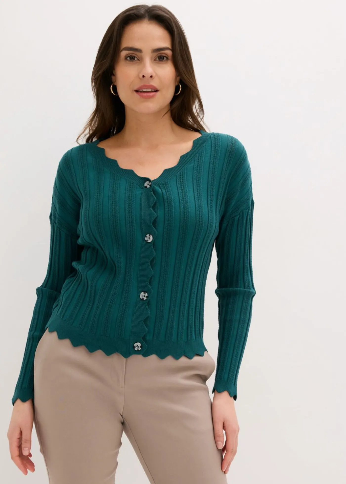 Discount Chaqueta corta de punto ajour Mujer Jerséis|Novedades