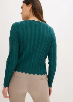Discount Chaqueta corta de punto ajour Mujer Jerséis|Novedades