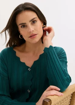 Discount Chaqueta corta de punto ajour Mujer Jerséis|Novedades