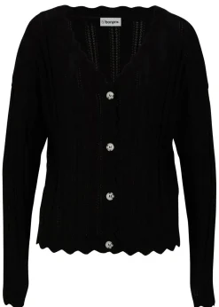 Outlet Chaqueta corta de punto ajour Mujer Jerséis|Novedades