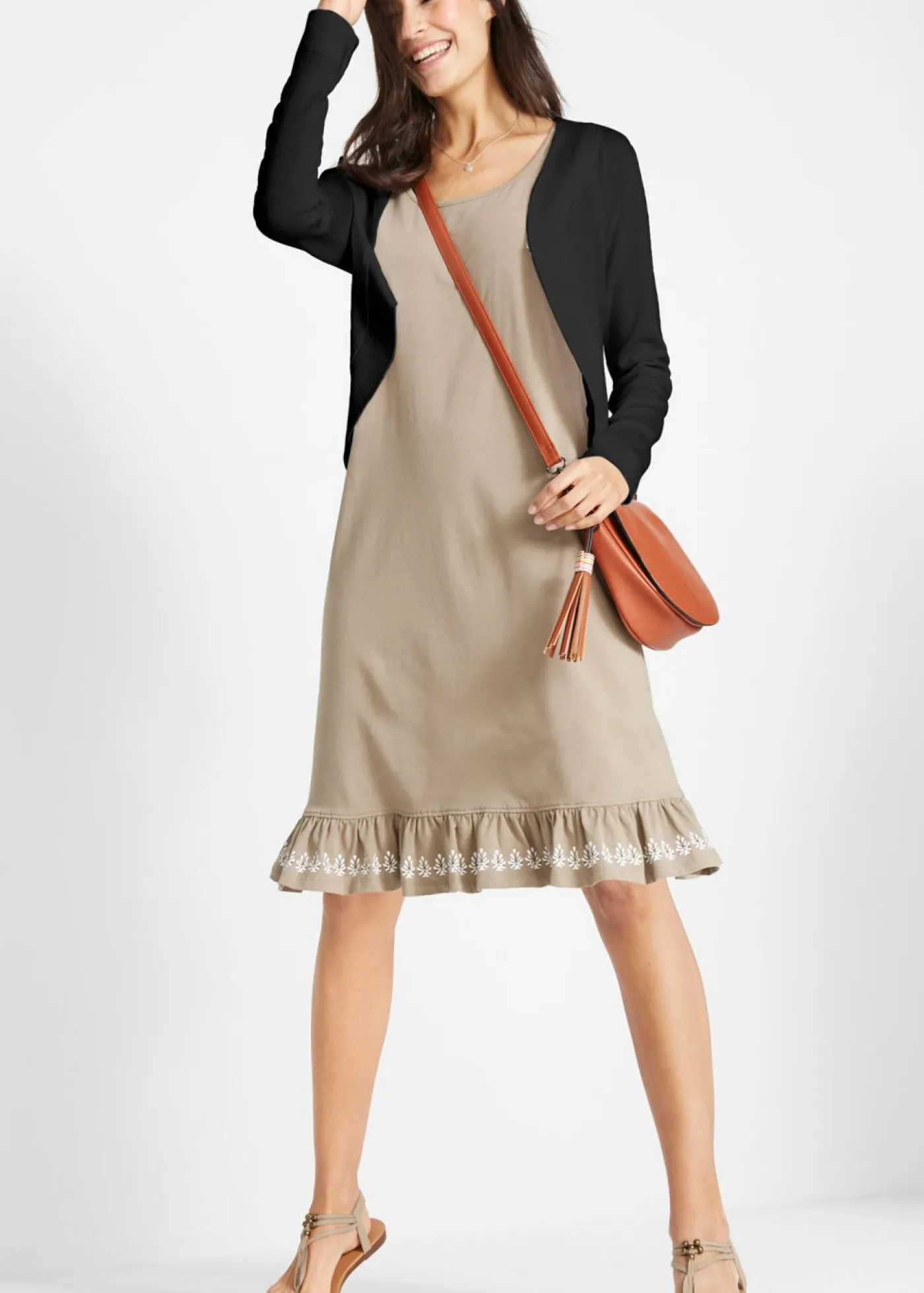 Sale Chaqueta corta de punto con viscosa Mujer Jerséis|Ropa De Punto