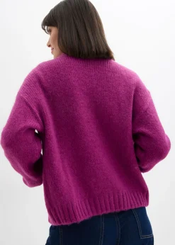 Online Chaqueta corta de punto grueso con corte holgado Mujer Jerséis|Ropa De Punto