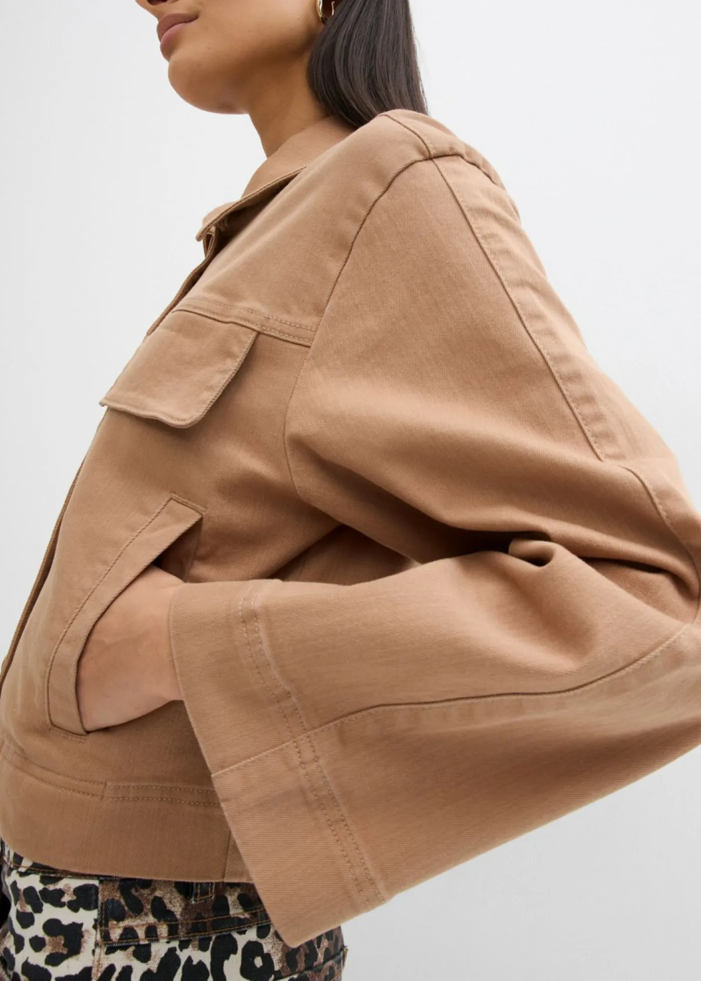 Hot Chaqueta corta de sarga Mujer Chaquetas Y Abrigos