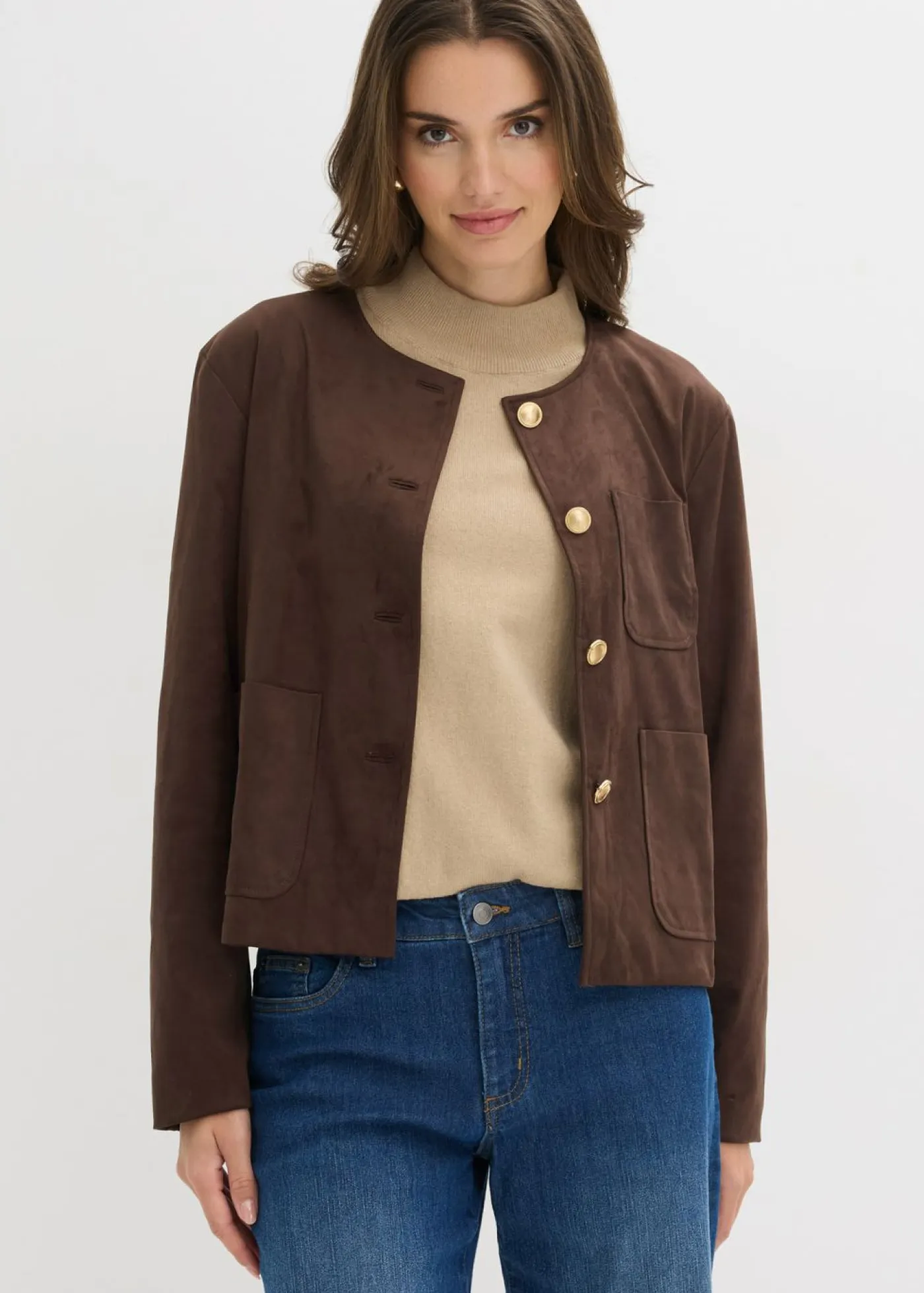 Online Chaqueta de ante sintético Mujer Chaquetas Y Abrigos