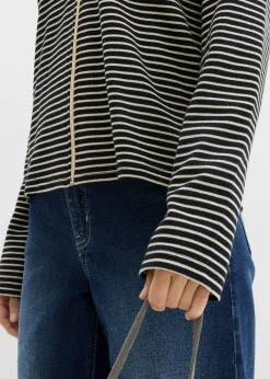 Online Chaqueta de chándal a rayas de mezcla de algodón Mujer Ropa Cómoda