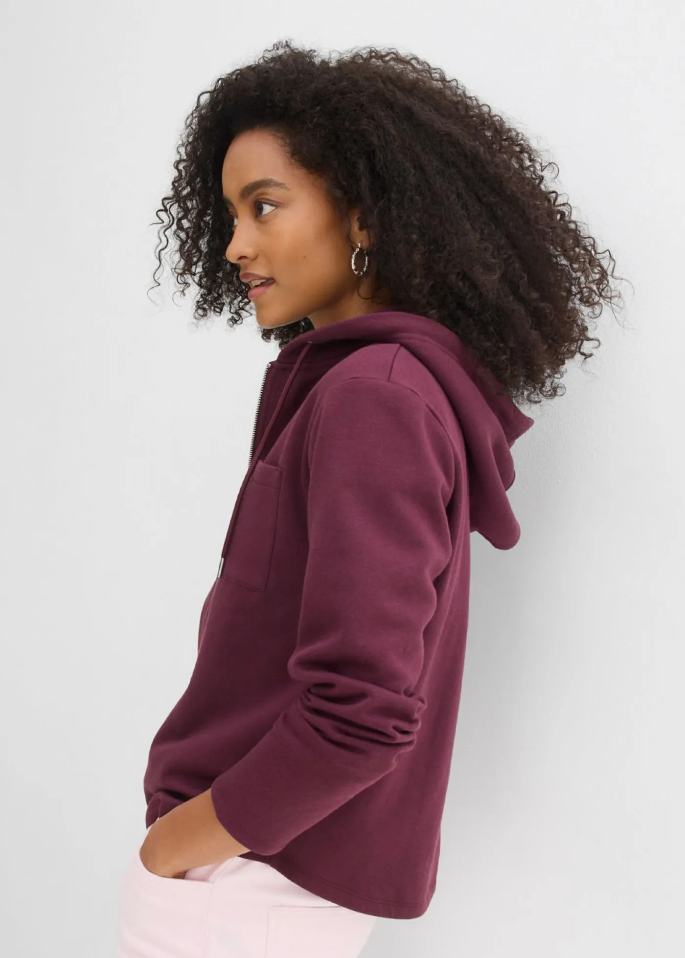 Hot Chaqueta de chándal con capucha y poliéster reciclado Mujer Ropa Cómoda
