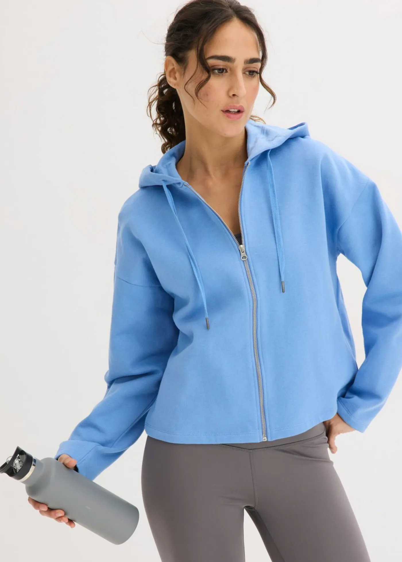 New Chaqueta de chándal de algodón orgánico puro Mujer Básicos|Ropa Cómoda