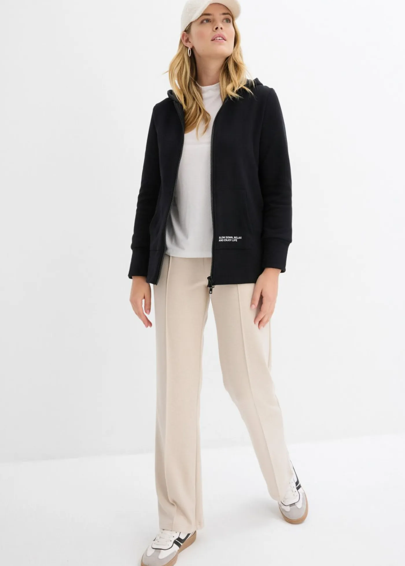 Discount Chaqueta de chándal de suave mezcla de algodón Mujer Ropa Cómoda