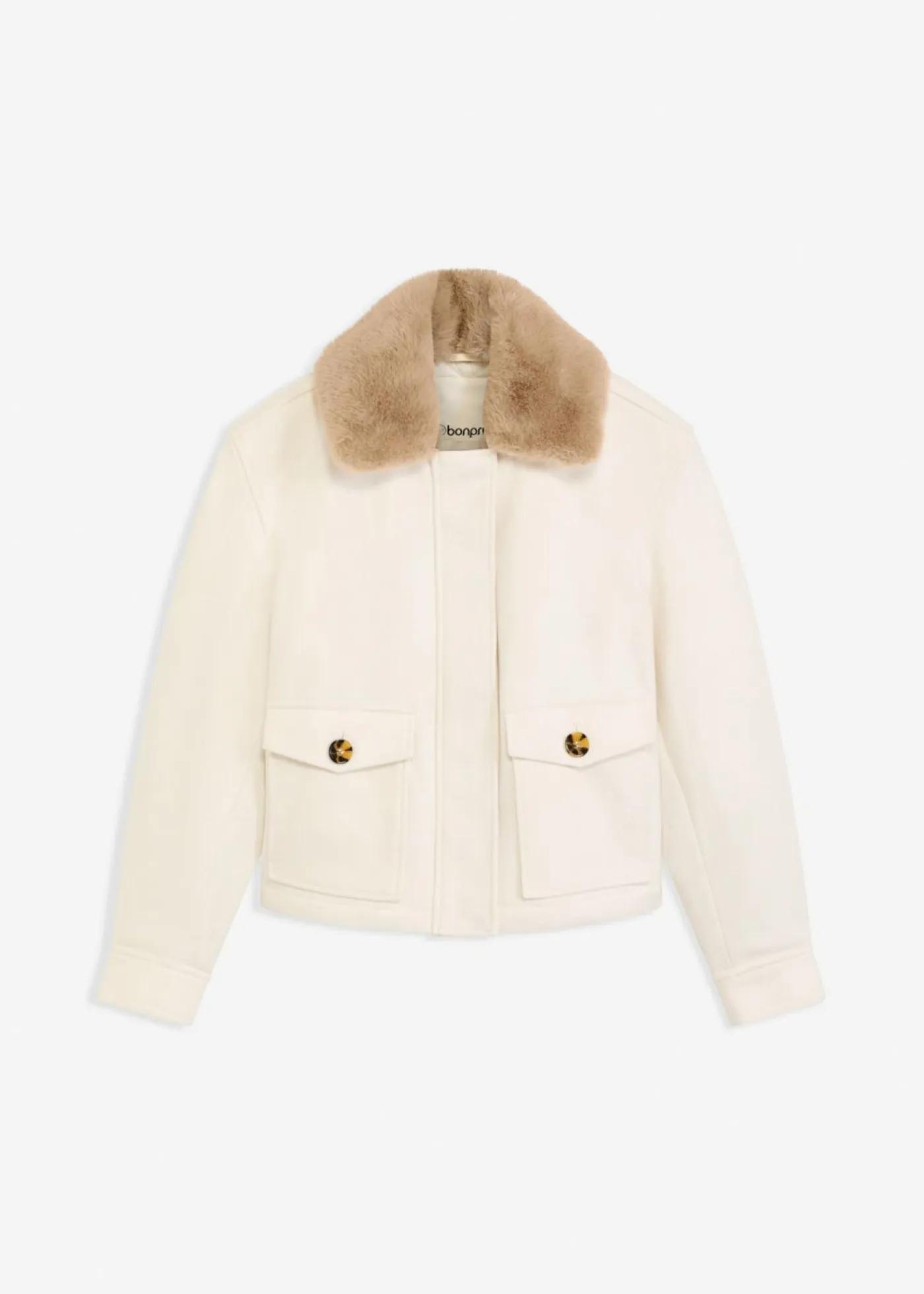 Discount Chaqueta de invierno con aspecto de lana Mujer Chaquetas Y Abrigos