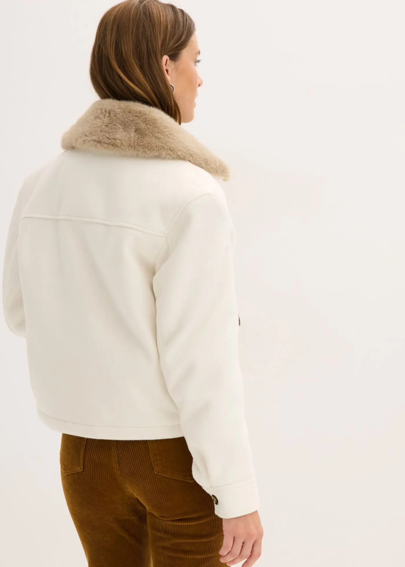 Discount Chaqueta de invierno con aspecto de lana Mujer Chaquetas Y Abrigos
