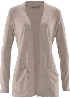 Chaqueta de mezcla de viscosa suave Mujer Básicos|Camisetas