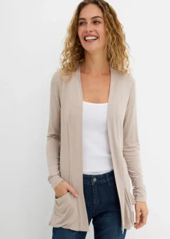 Chaqueta de mezcla de viscosa suave Mujer Básicos|Camisetas