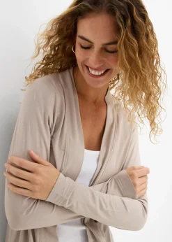 Chaqueta de mezcla de viscosa suave Mujer Básicos|Camisetas