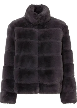 Discount Chaqueta de pelo sintético con cremallera Mujer Chaquetas Y Abrigos