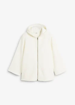 Hot Chaqueta de peluche, corte en A, con aberturas laterales Mujer Ropa Cómoda|Chaquetas Y Abrigos