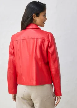 Sale Chaqueta de piel de napa de cordero suave Mujer Premium|Chaquetas Y Abrigos