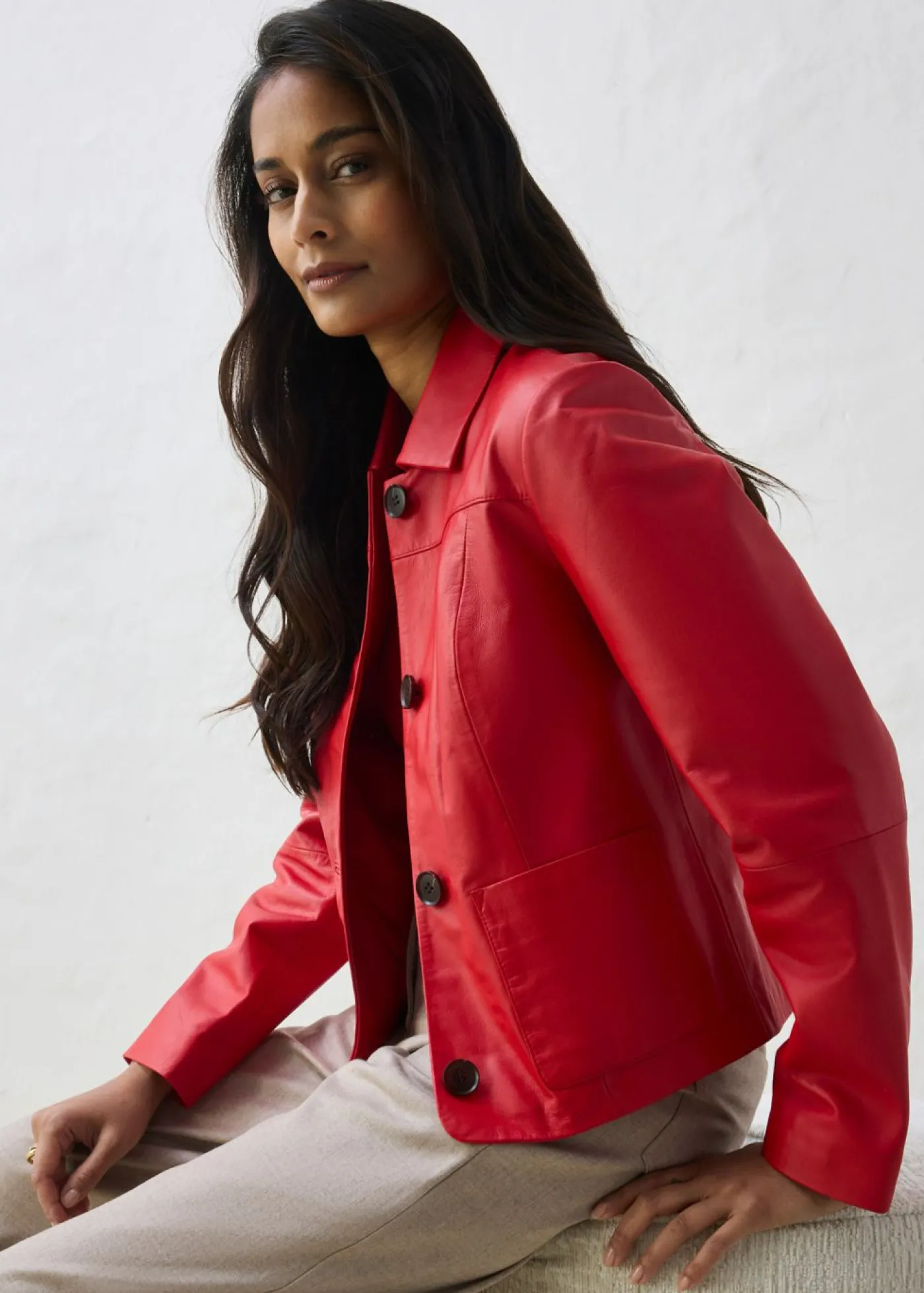 Sale Chaqueta de piel de napa de cordero suave Mujer Premium|Chaquetas Y Abrigos
