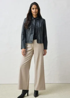 Hot Chaqueta de piel de napa de cordero suave Mujer Premium|Chaquetas Y Abrigos